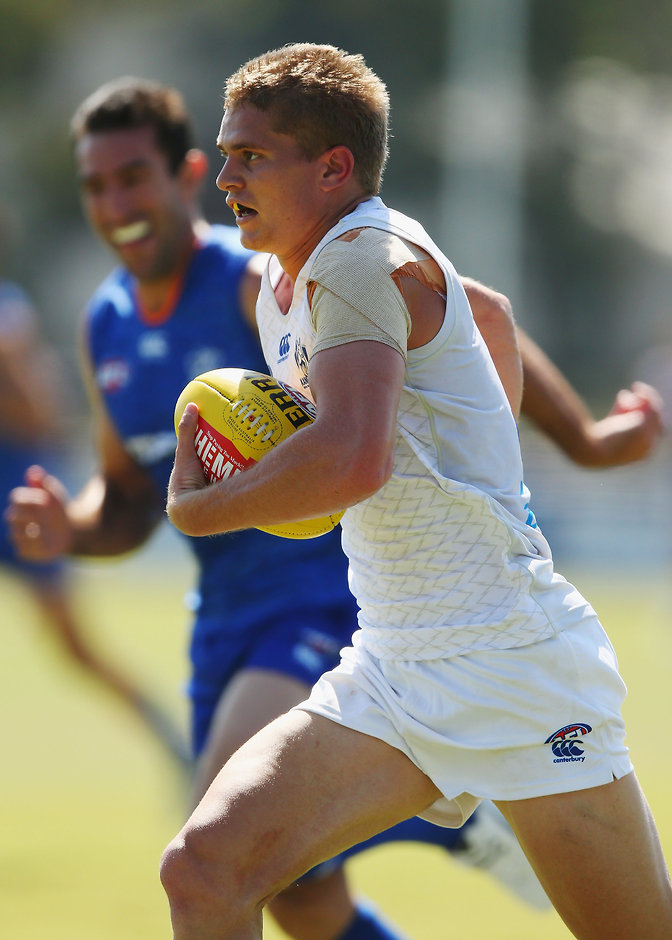 AFL 2016 Training - North Melbourne Intra-Club Match Jed Anderson in action during a North Melbourne intraclub game - ${keywords}